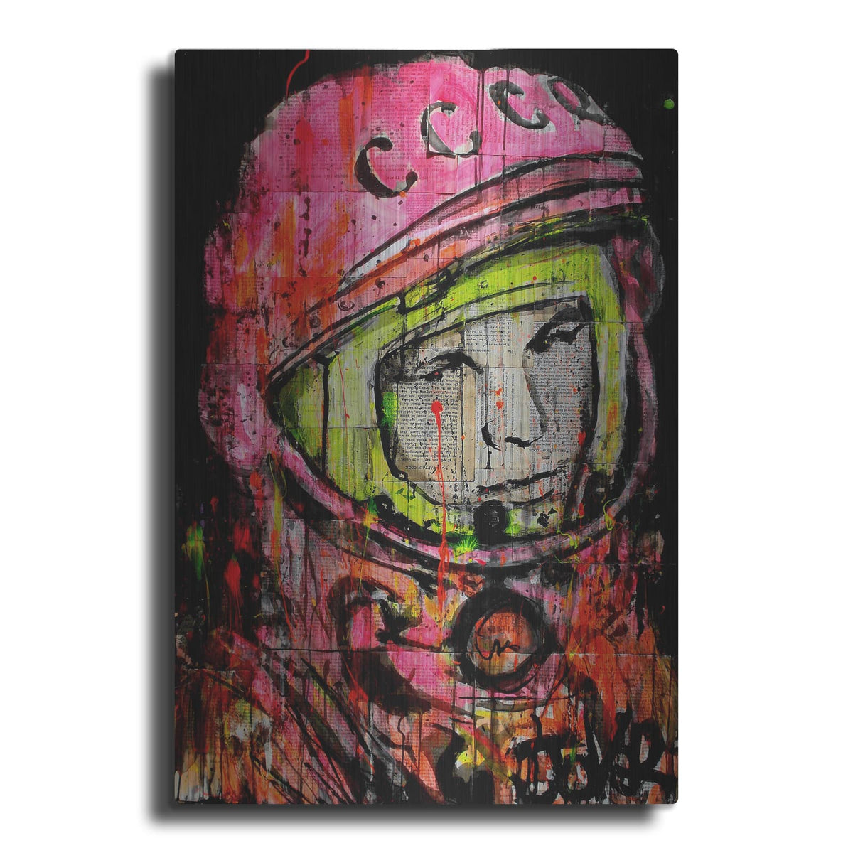'Neon Starman' by Loui Jover – Metal Wall Art