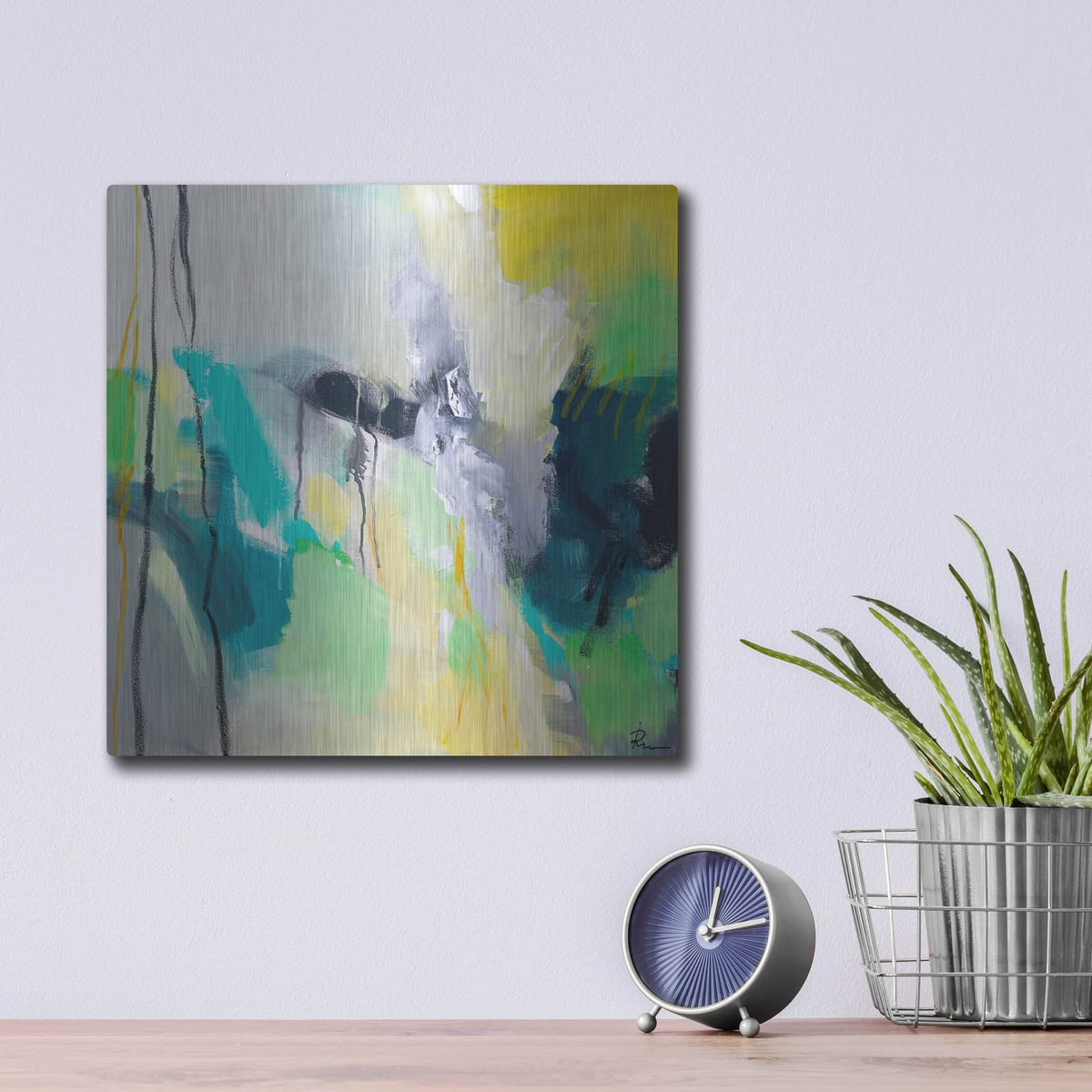 'Interpretation 4' by Ira Ivanova – Metal Wall Art, 12x12 room view
