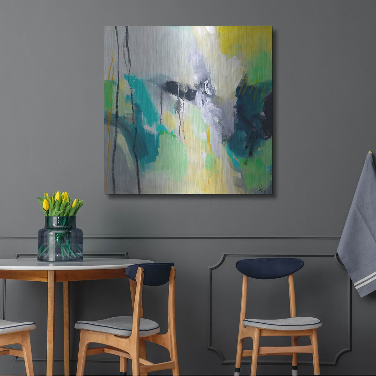 'Interpretation 4' by Ira Ivanova – Metal Wall Art, 36x36 room view