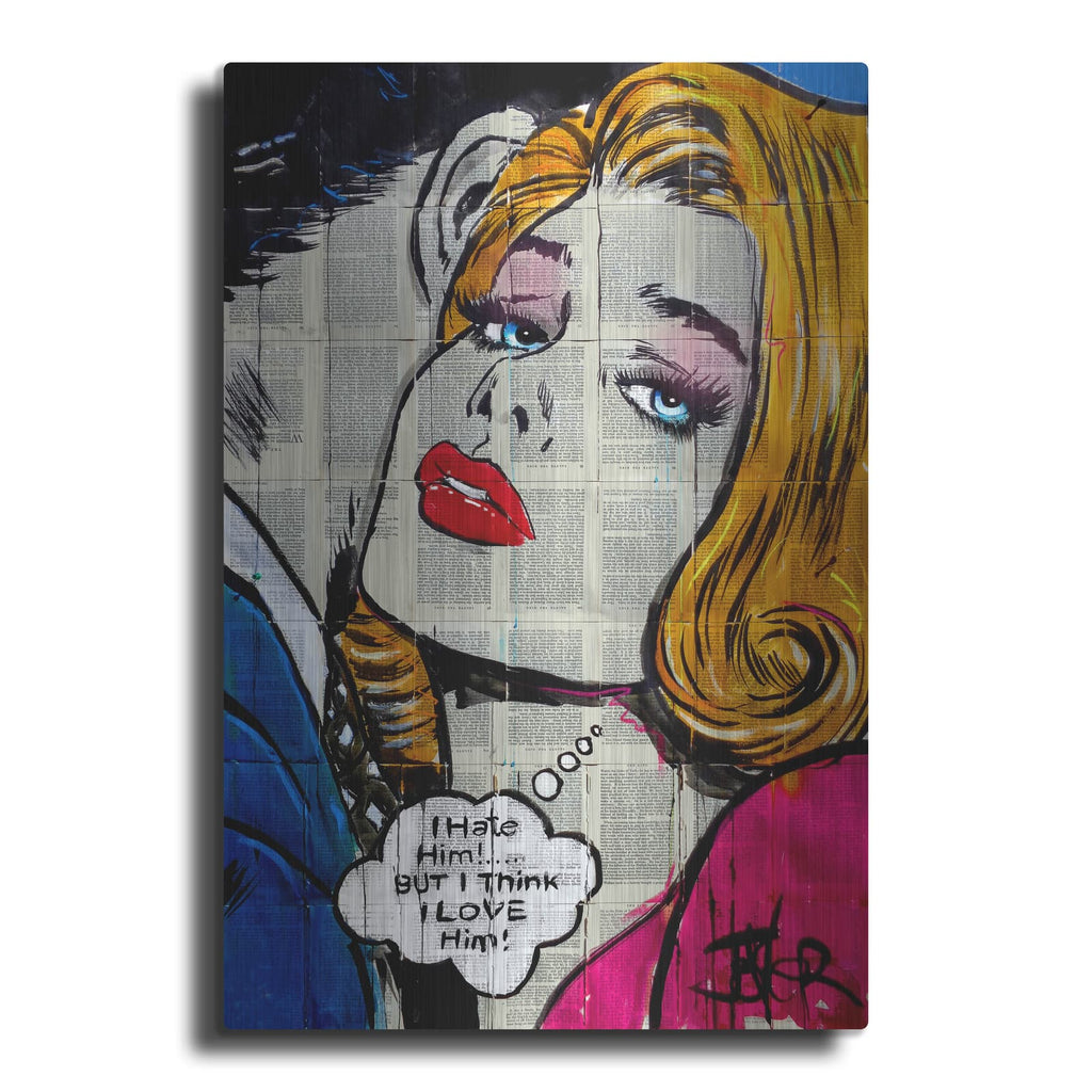 'Lovehatepop' by Loui Jover – Metal Wall Art
