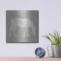 'Modern Farm Horse II' by Linda Woods – Metal Wall Art, 12x12 room view