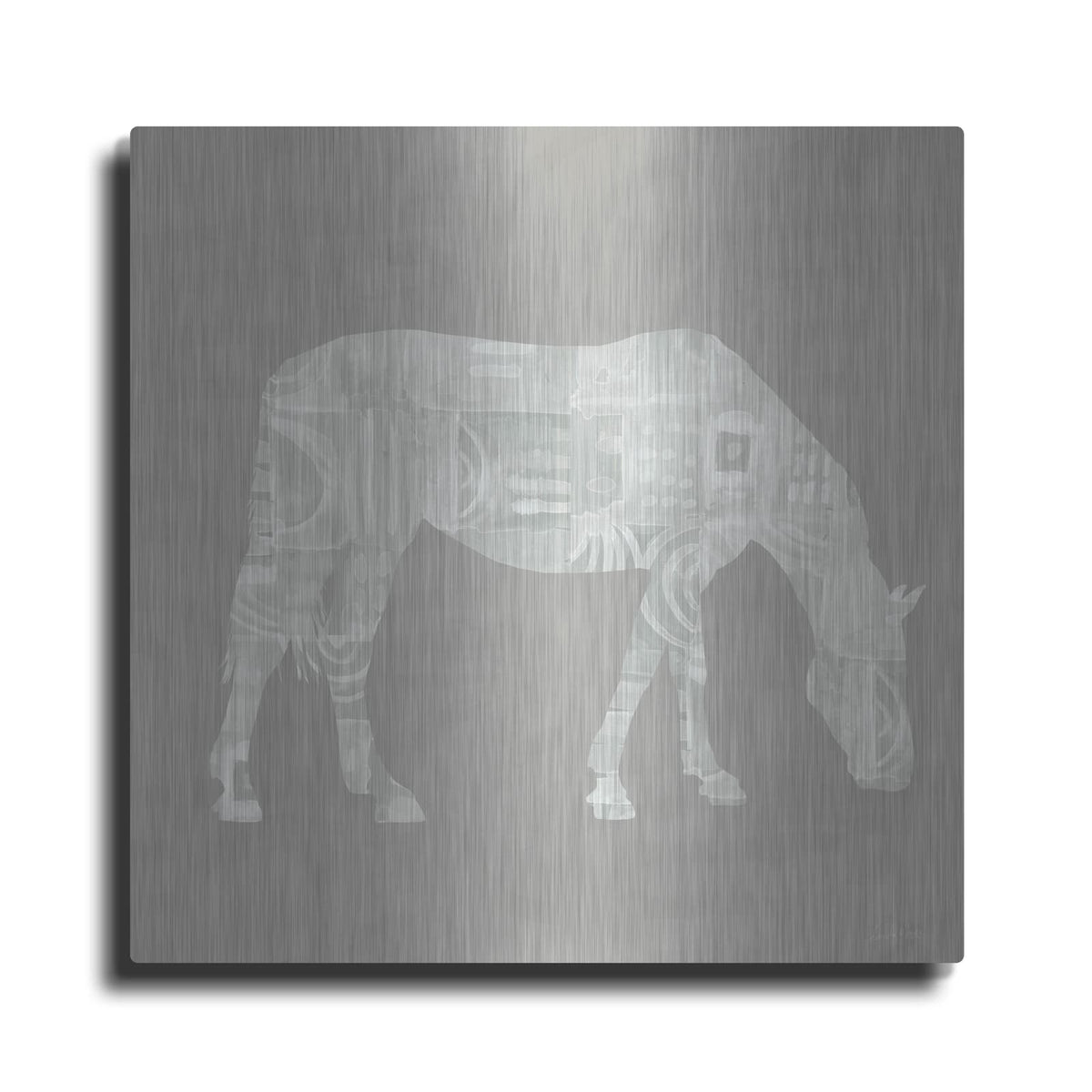 'Modern Farm Horse II' by Linda Woods – Metal Wall Art