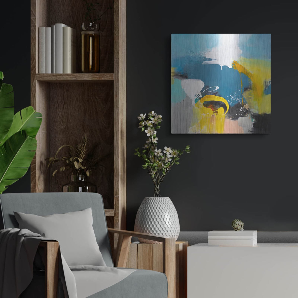 'Sealife' by Ira Ivanova – Metal Wall Art, 24x24 room view
