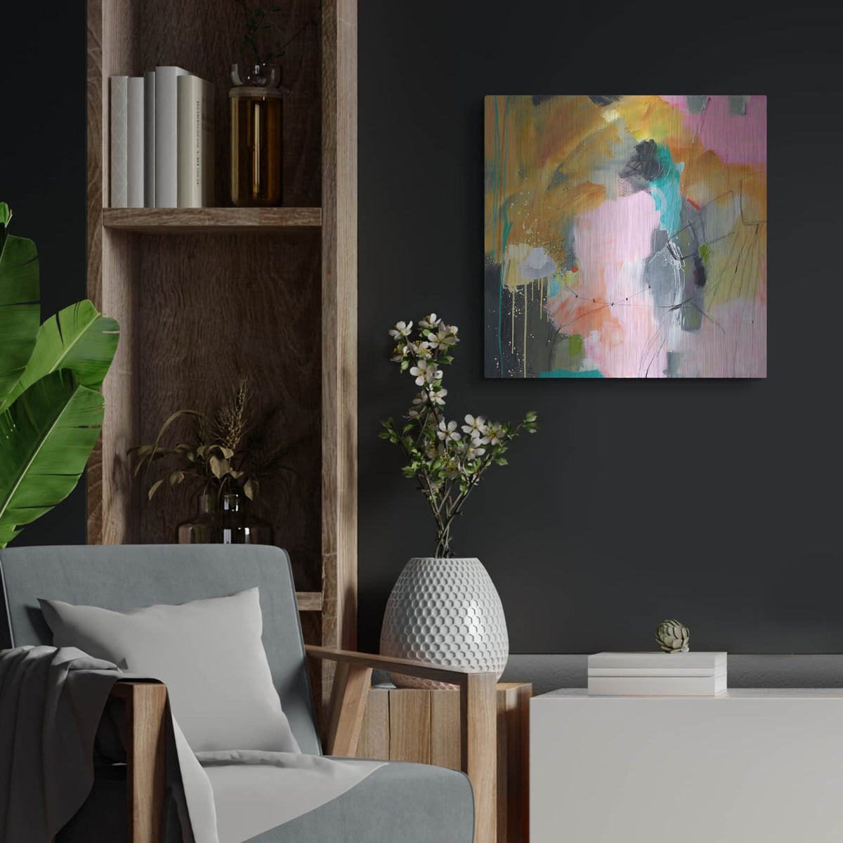 'Suggestion 32' by Ira Ivanova – Metal Wall Art, 24x24 room view