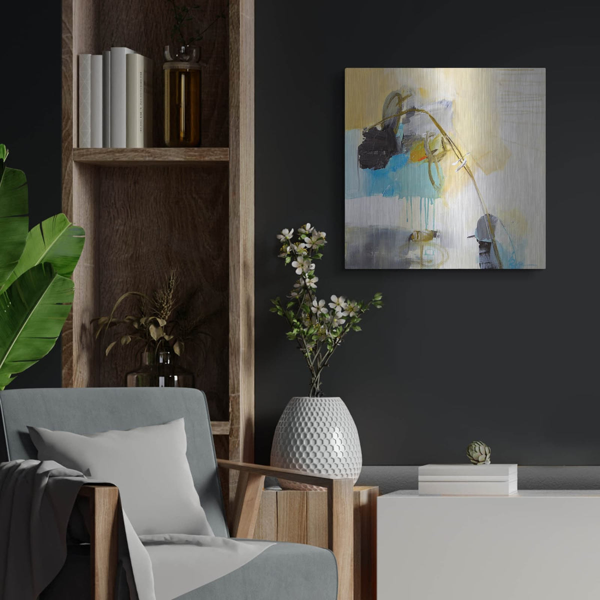 'Untitled 24' by Ira Ivanova – Metal Wall Art, 24x24 room view