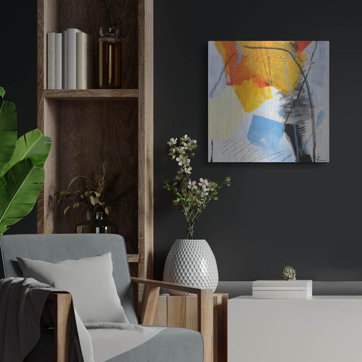 'Untitled 305' by Ira Ivanova – Metal Wall Art, 24x24 room view