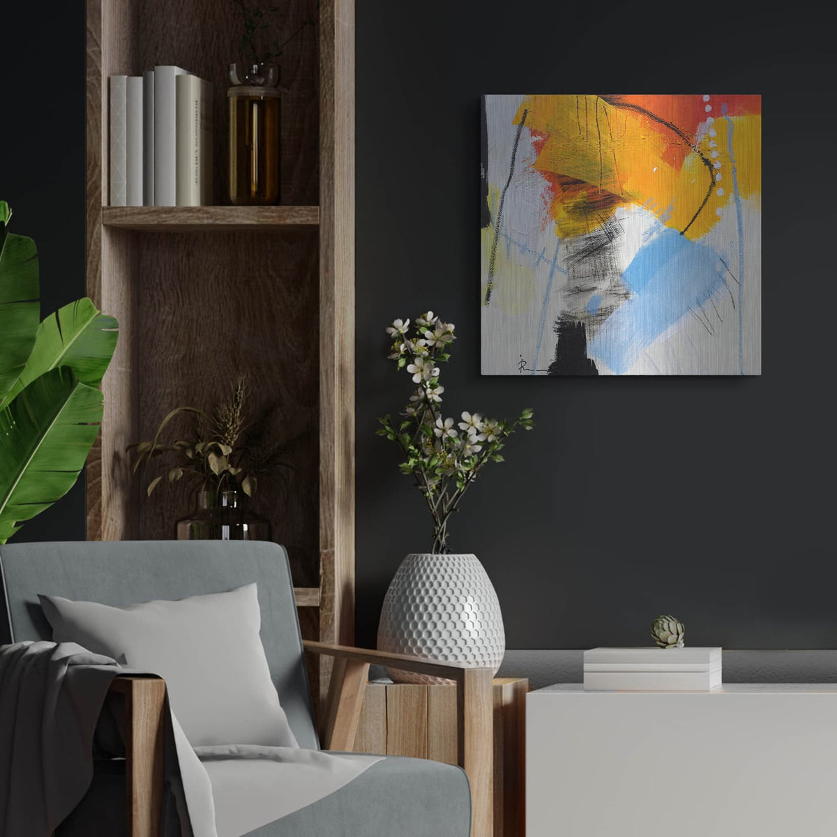 'Untitled 306' by Ira Ivanova – Metal Wall Art, 24x24 room view