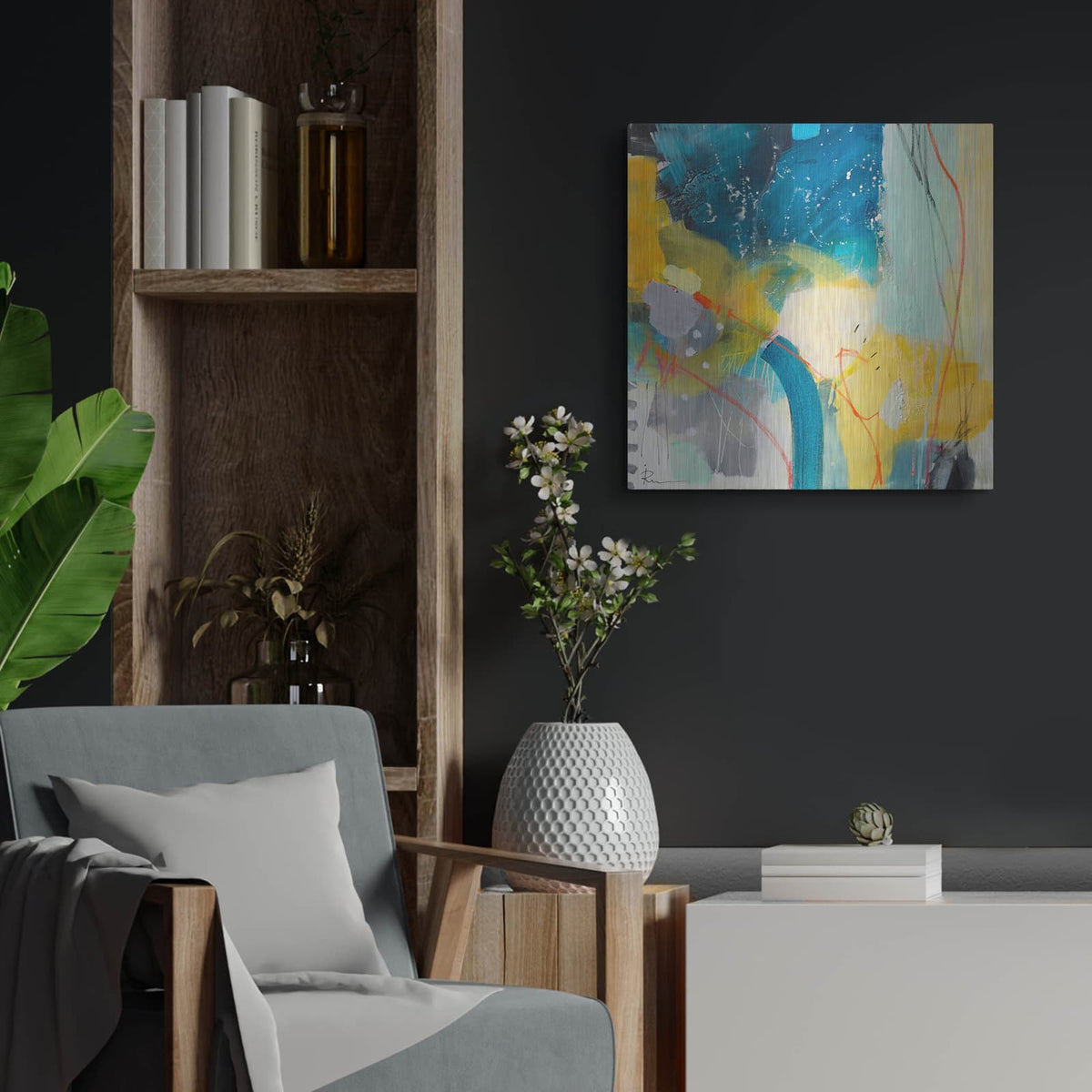 'Untitled 42' by Ira Ivanova – Metal Wall Art, 24x24 room view