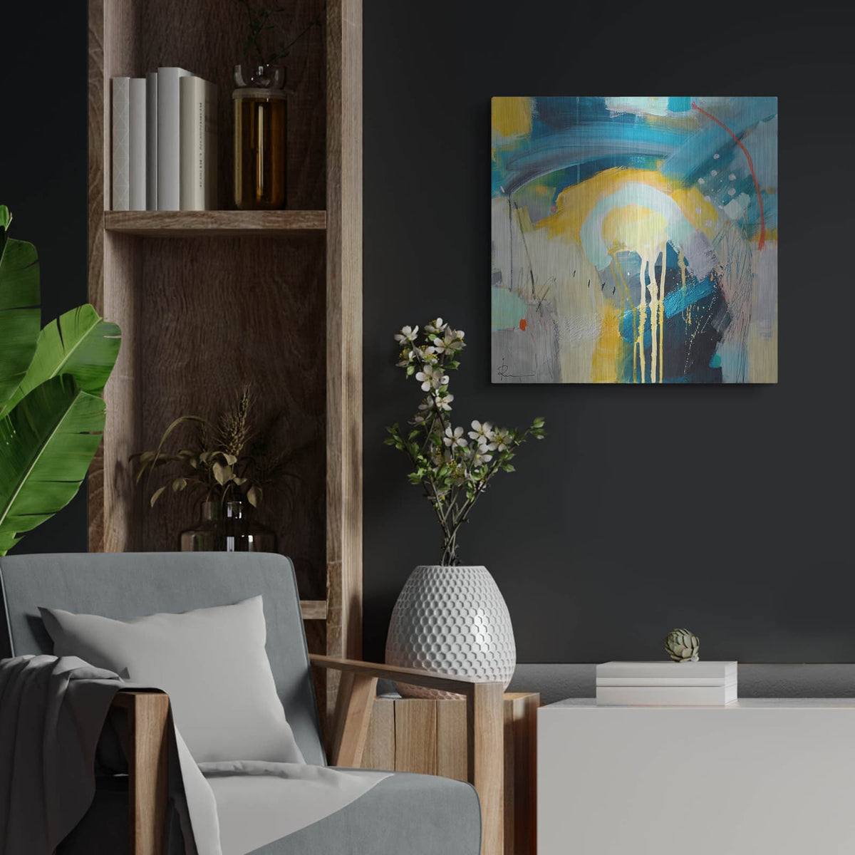 'Untitled 43' by Ira Ivanova – Metal Wall Art, 24x24 room view