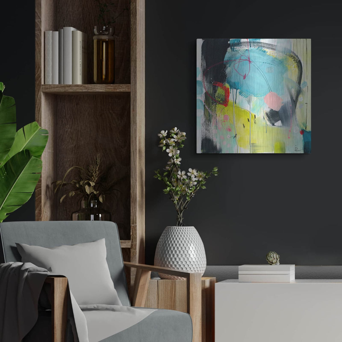 'Untitled 45' by Ira Ivanova – Metal Wall Art, 24x24 room view