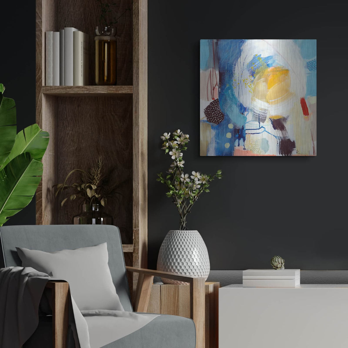 'Untitled 48' by Ira Ivanova – Metal Wall Art, 24x24 room view