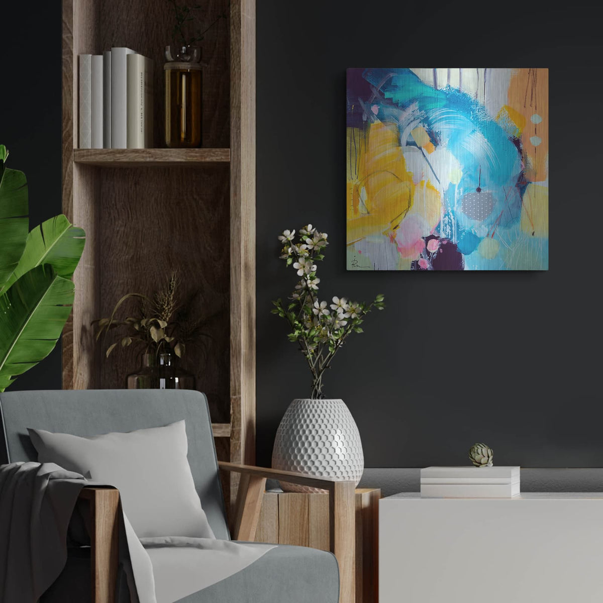 'Untitled 49' by Ira Ivanova – Metal Wall Art, 24x24 room view