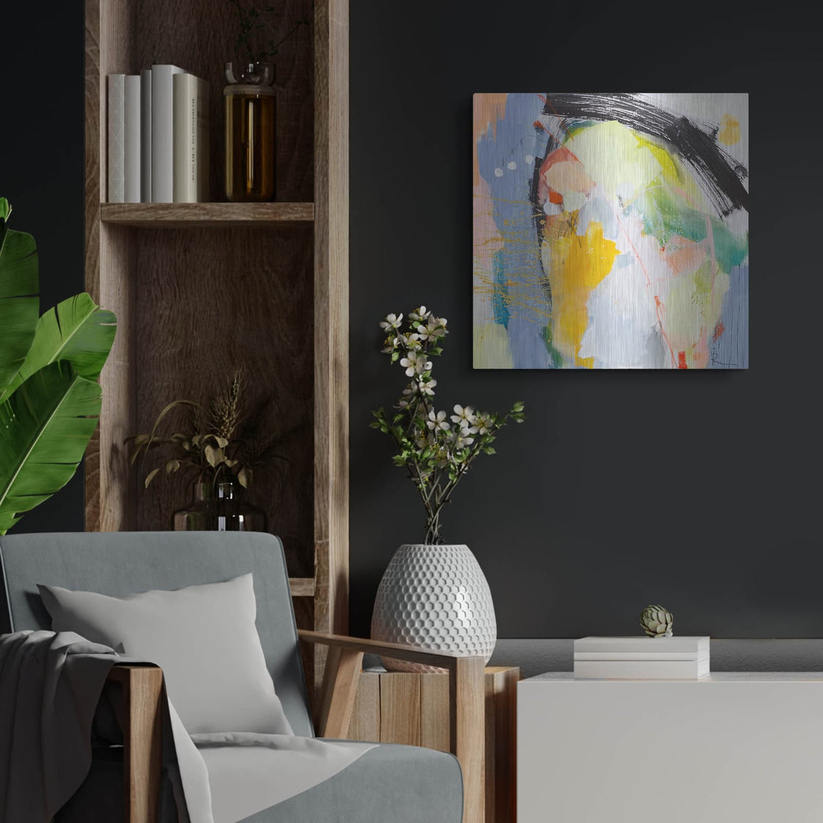 'Untitled 54S' by Ira Ivanova – Metal Wall Art, 24x24 room view