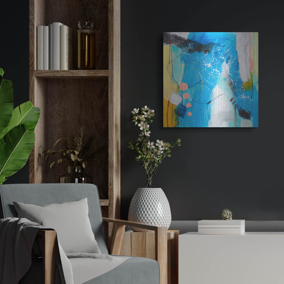 'Untitled 55' by Ira Ivanova – Metal Wall Art, 24x24 room view