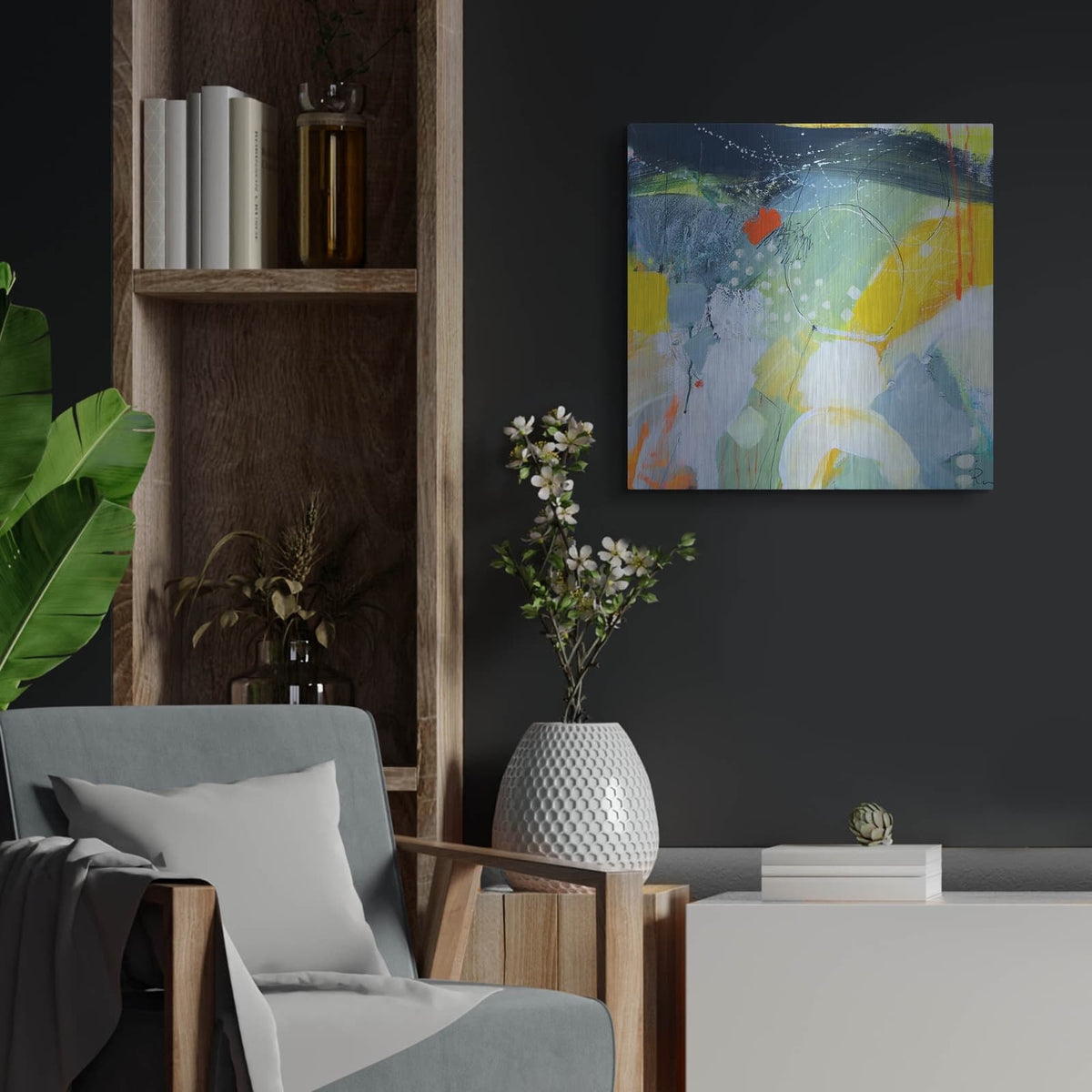 'Untitled 57' by Ira Ivanova – Metal Wall Art, 24x24 room view