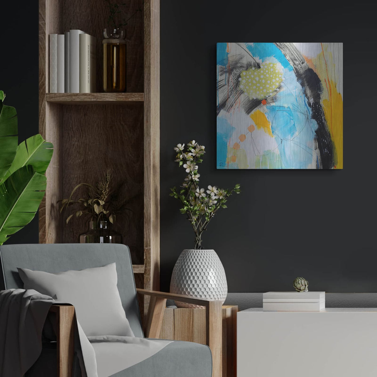 'Untitled 59' by Ira Ivanova – Metal Wall Art, 24x24 room view