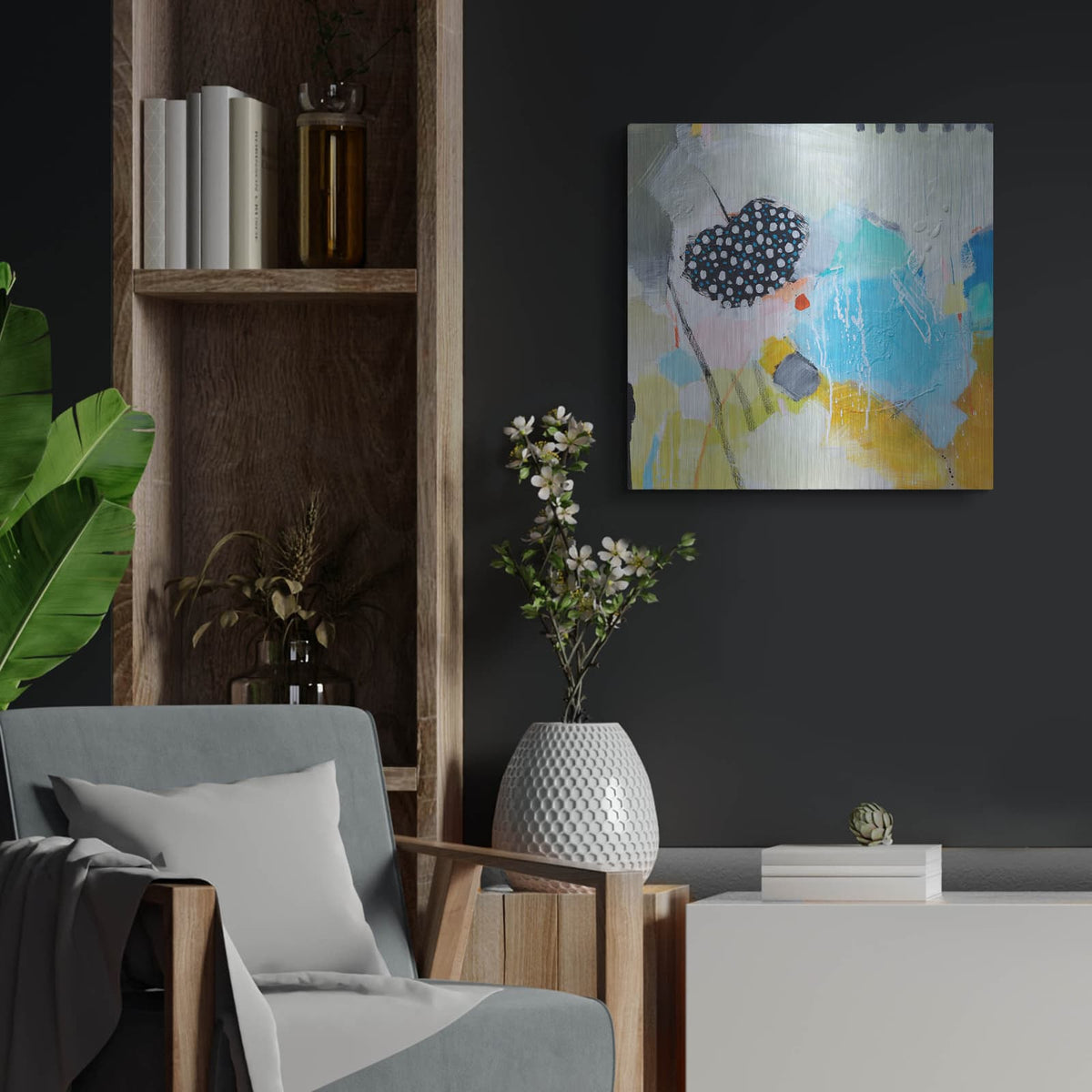 'Untitled 61' by Ira Ivanova – Metal Wall Art, 24x24 room view