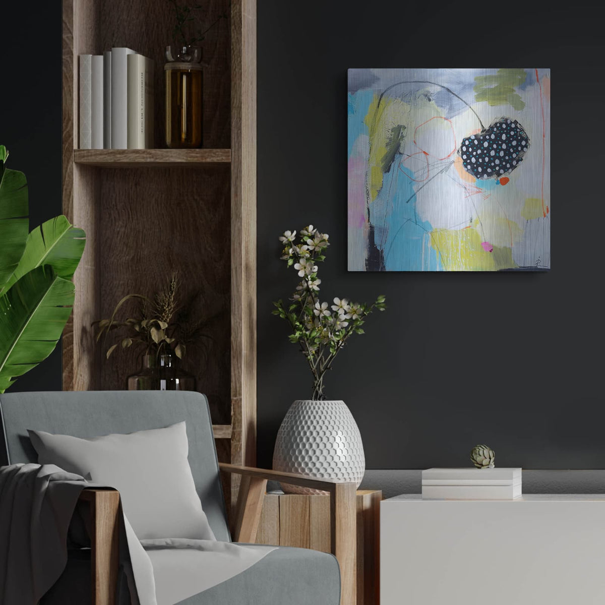 'Untitled 63' by Ira Ivanova – Metal Wall Art, 24x24 room view