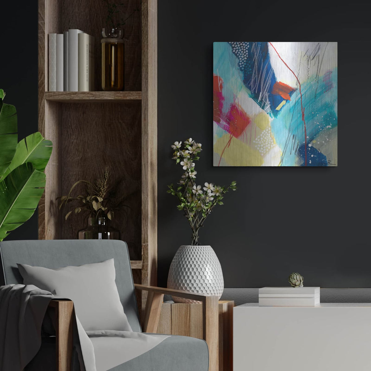'Untitled 66' by Ira Ivanova – Metal Wall Art, 24x24 room view