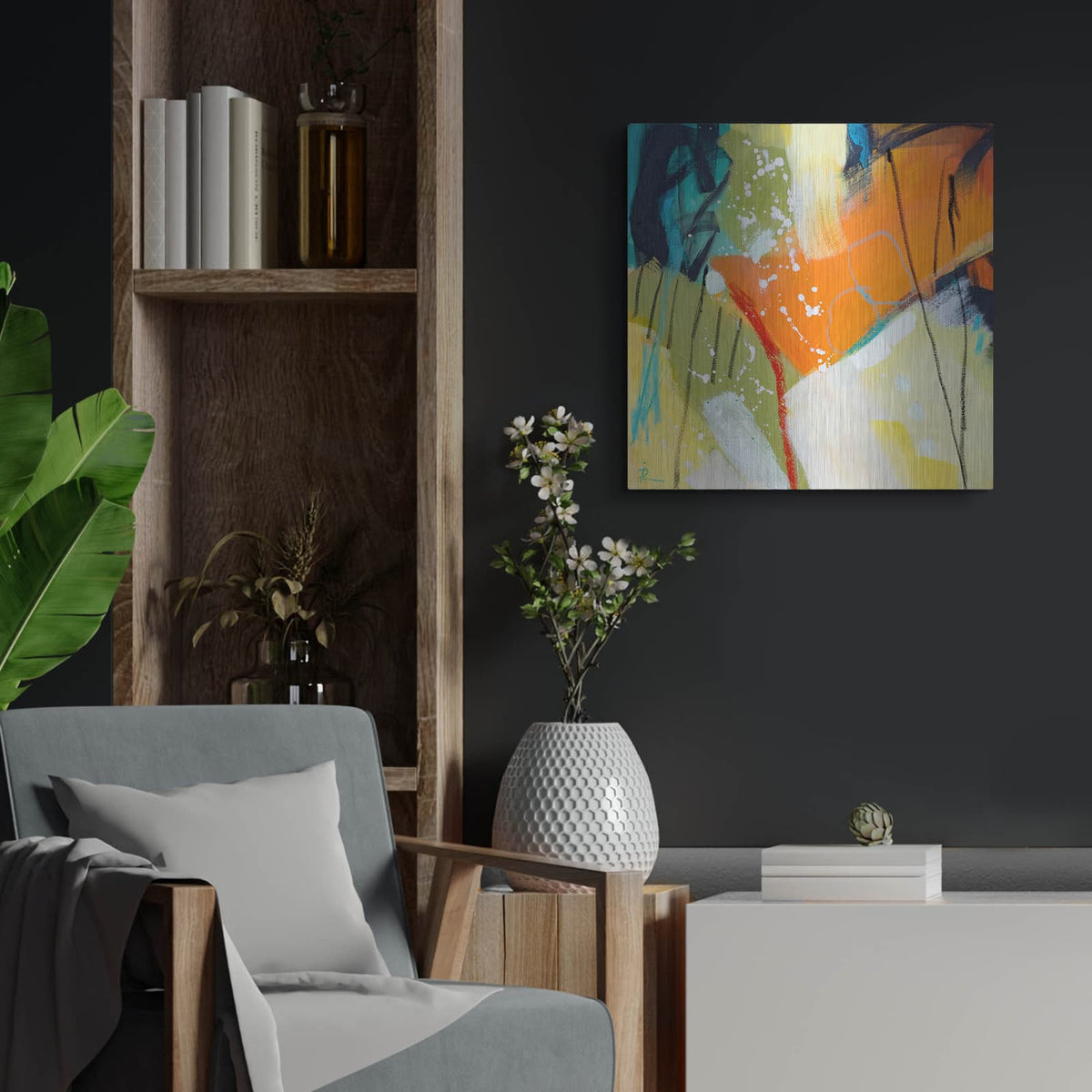 'Untitled 68' by Ira Ivanova – Metal Wall Art, 24x24 room view
