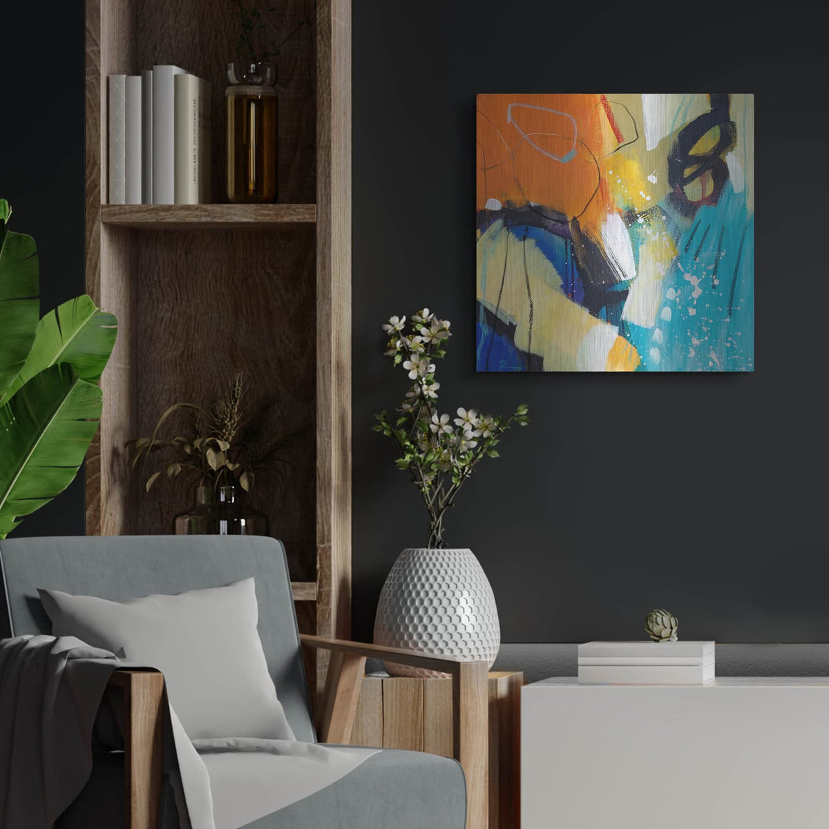 'Untitled 69' by Ira Ivanova – Metal Wall Art, 24x24 room view