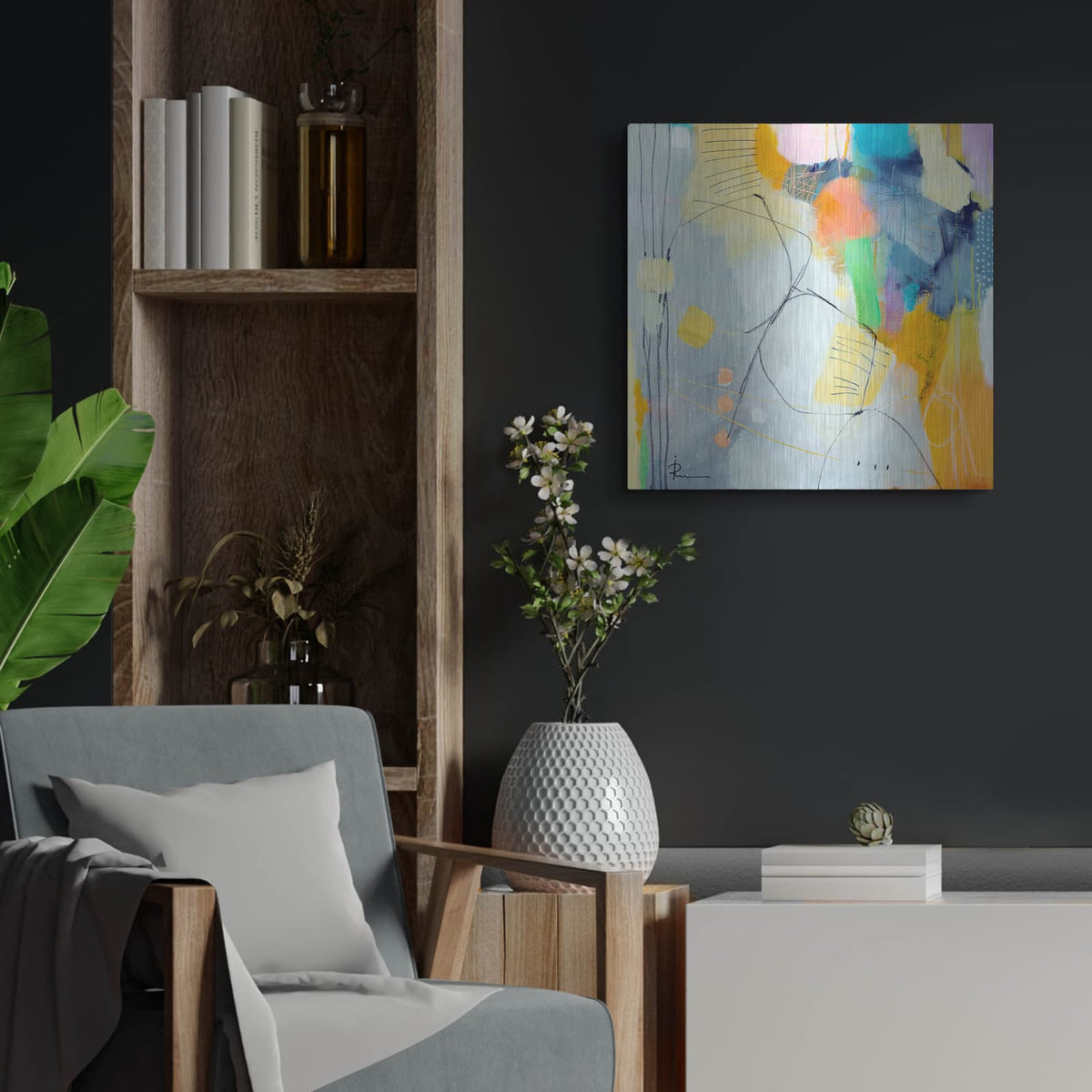 'Untitled 706' by Ira Ivanova – Metal Wall Art, 24x24 room view