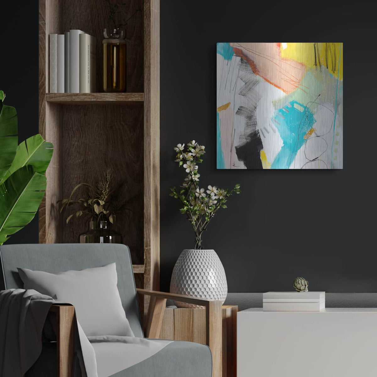 'Untitled 707' by Ira Ivanova – Metal Wall Art, 24x24 room view