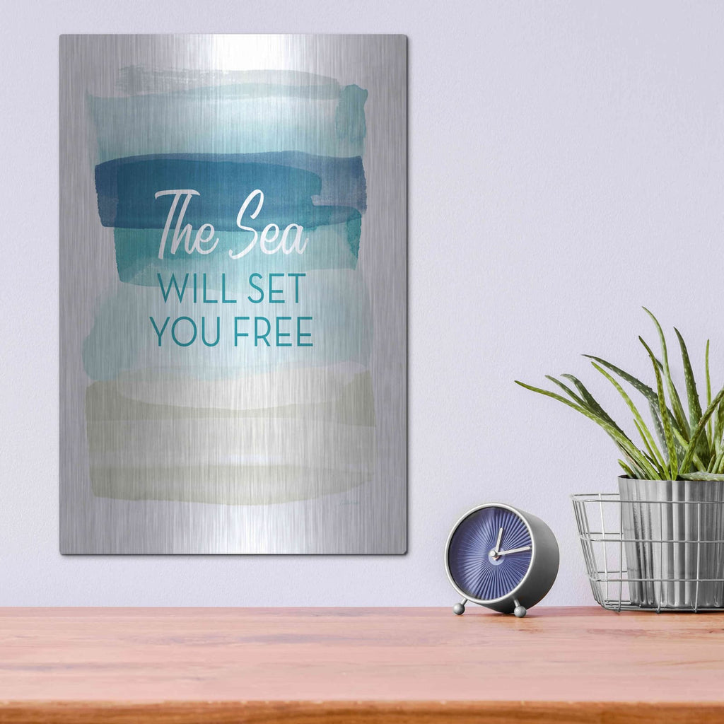 'Sea Will Set You Free' by Linda Woods – Metal Wall Art, 12x16 room view