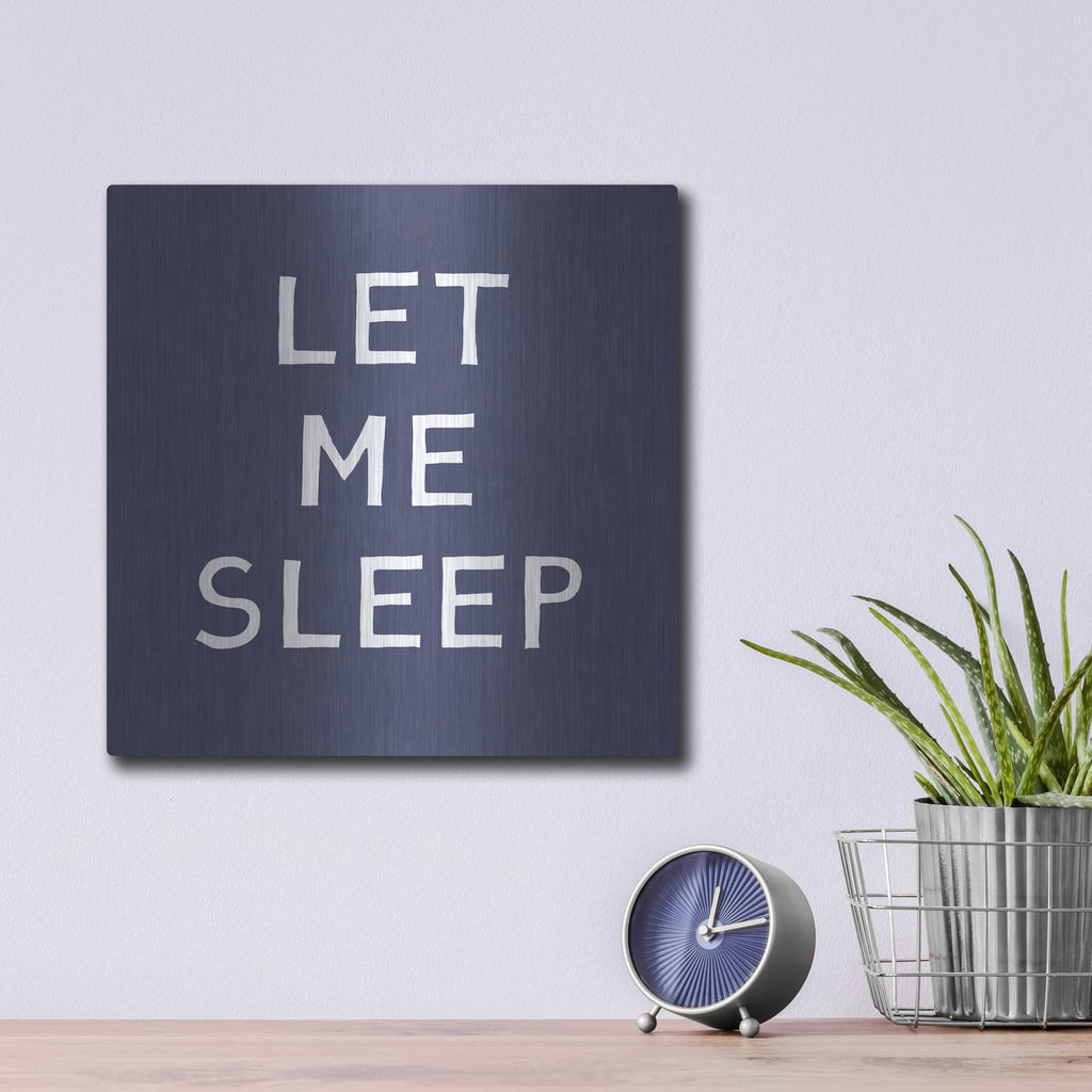 'Let Me Sleep' by Linda Woods – Metal Wall Art, 12x12 room view