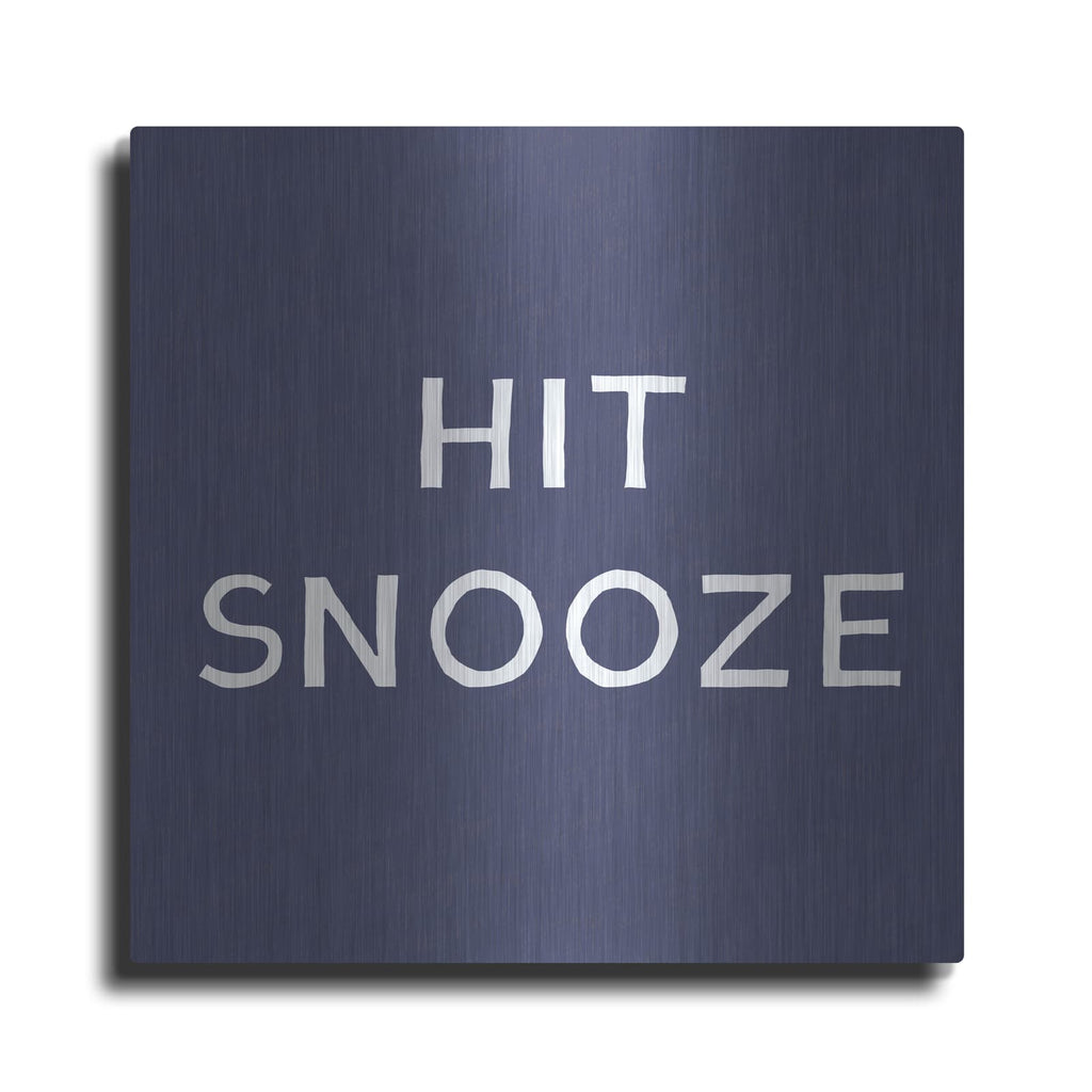 'Hit Snooze' by Linda Woods – Metal Wall Art
