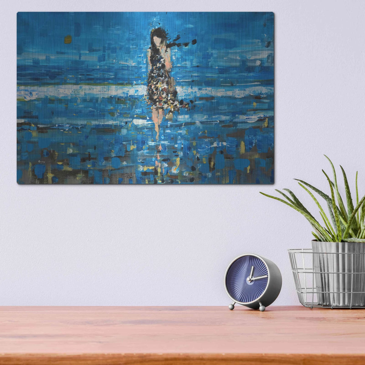 'The Sea' by Oscar Alvarez Pardo – Metal Wall Art, 16x12 room view