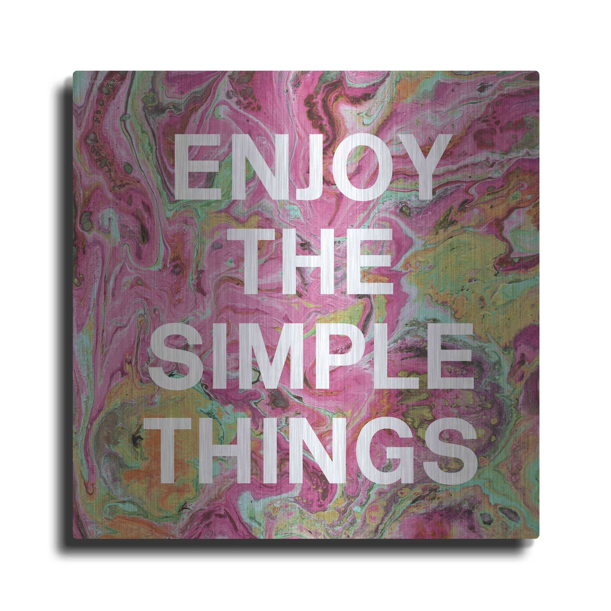 'Enjoy The Simple Things' by Linda Woods – Metal Wall Art