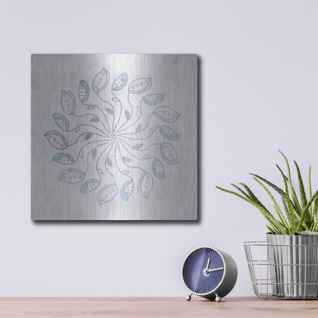 'Mandala III' by Linda Woods – Metal Wall Art, 12x12 room view