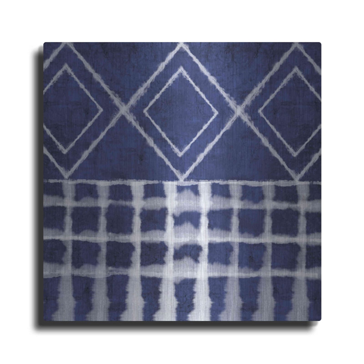 'Blue Shibori D' by Linda Woods – Metal Wall Art