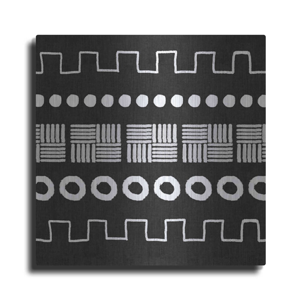 'Mud Cloth IV' by Linda Woods – Metal Wall Art