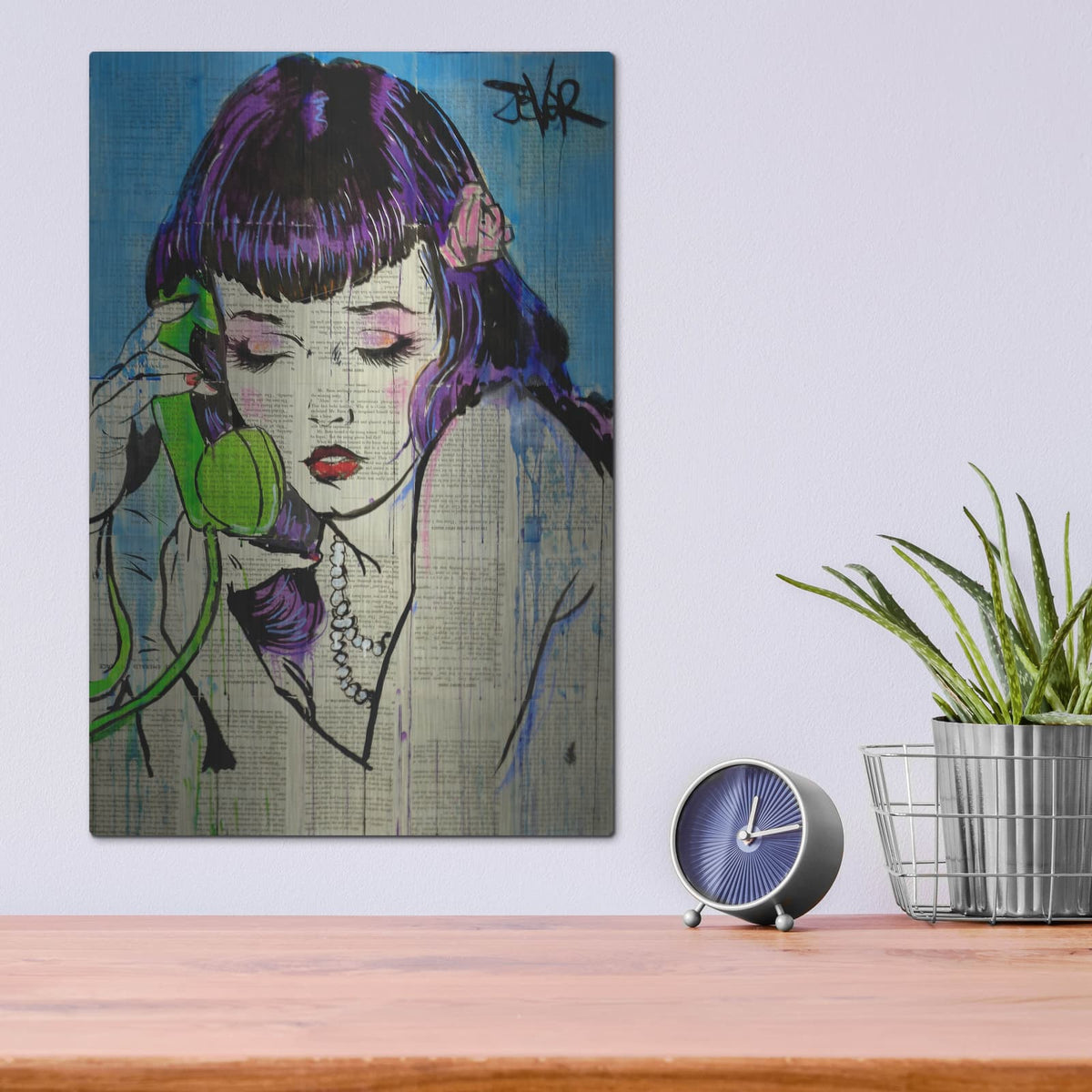 'Pop Call' by Loui Jover – Metal Wall Art, 12x16 room view