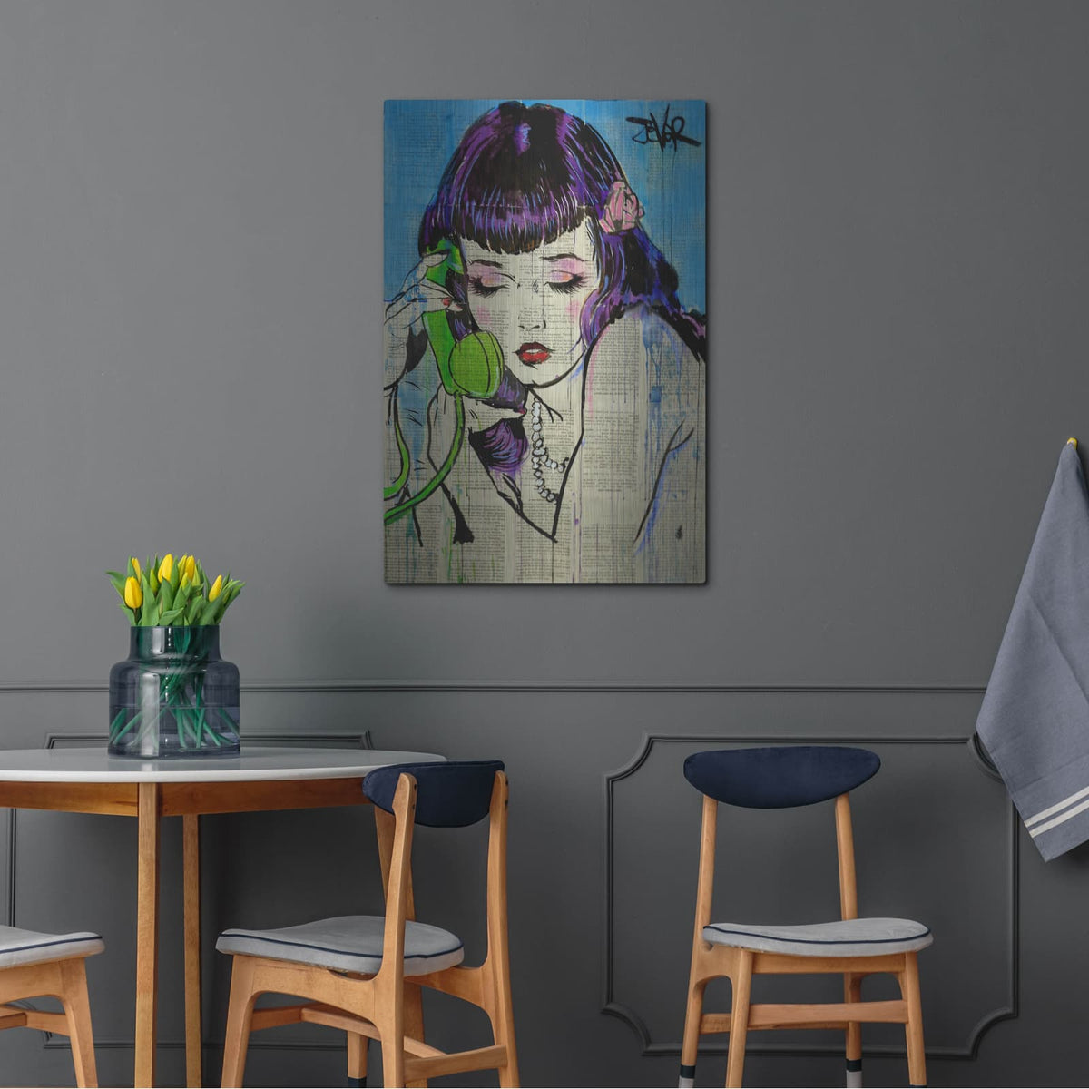 'Pop Call' by Loui Jover – Metal Wall Art, 24x36 room view