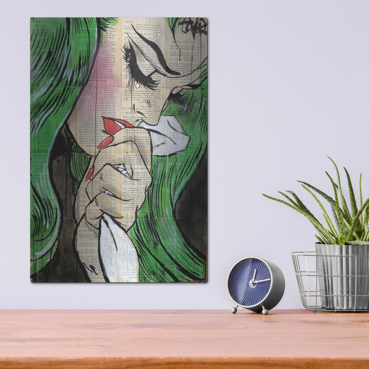 'Pop Cry' by Loui Jover – Metal Wall Art, 12x16 room view