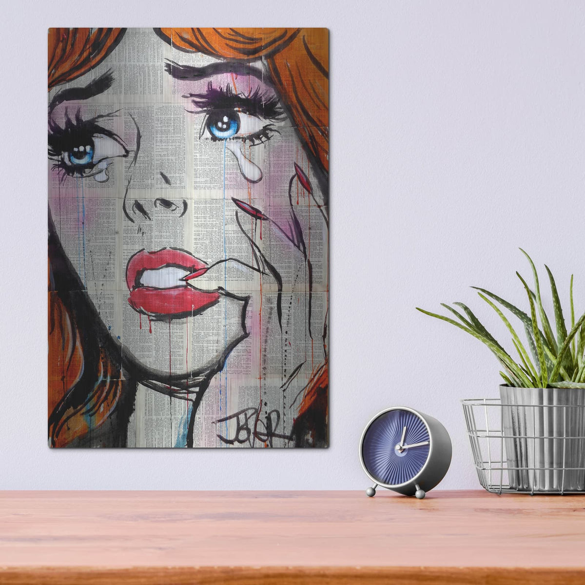 'Retro Pop Tears' by Loui Jover – Metal Wall Art, 12x16 room view