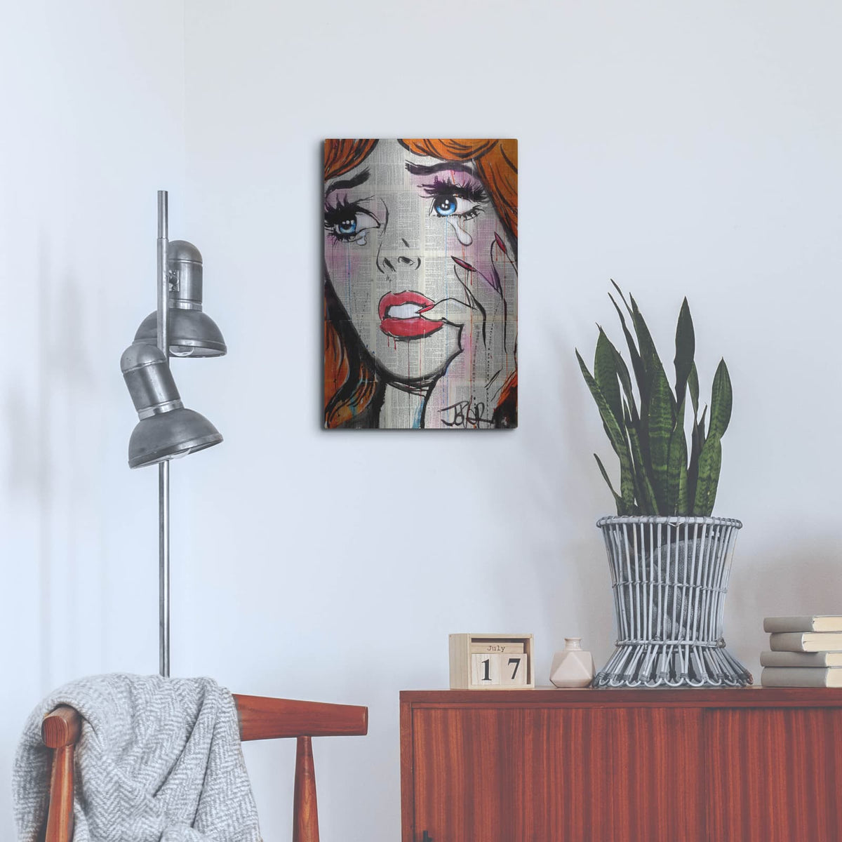 'Retro Pop Tears' by Loui Jover – Metal Wall Art, 16x24 room view