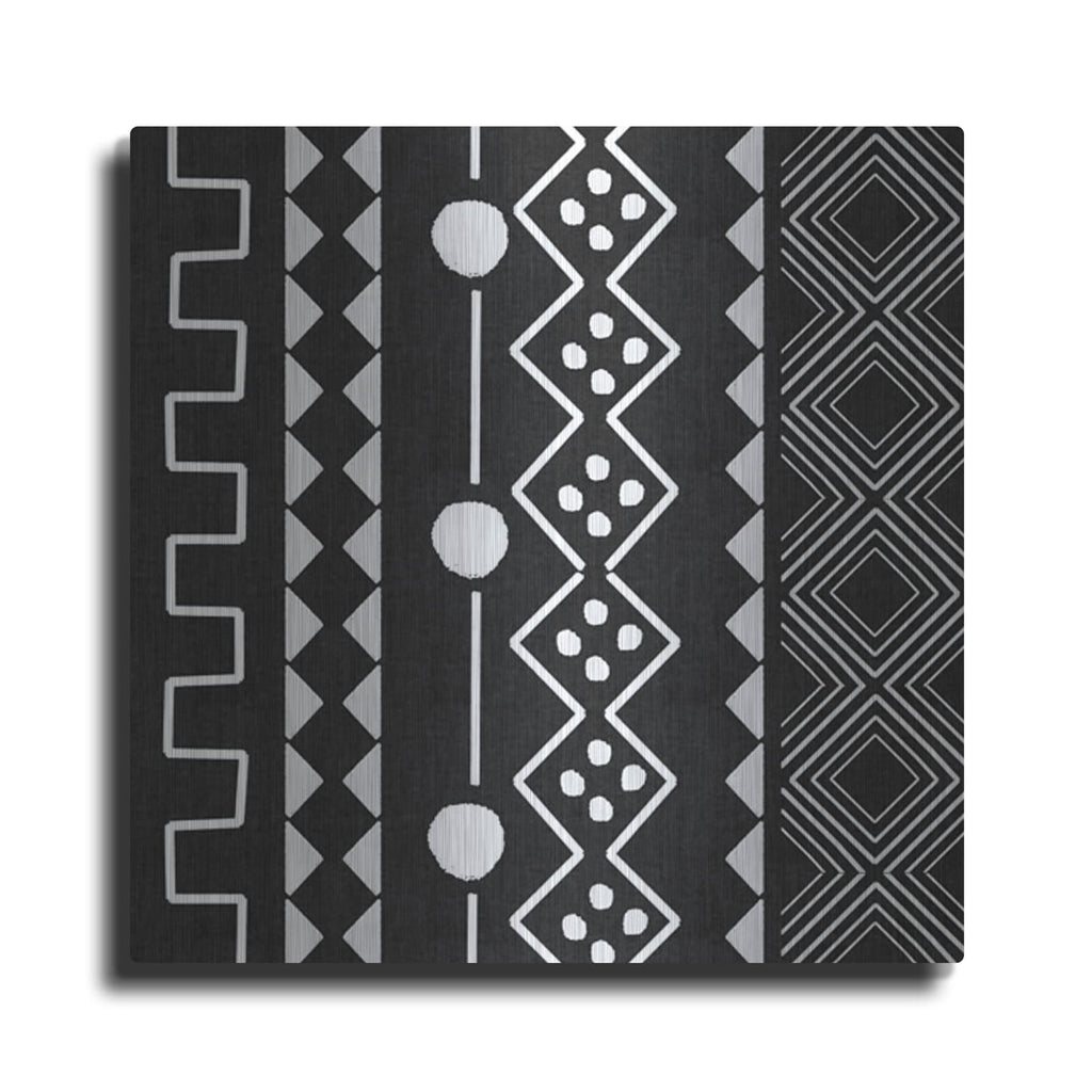 'Mud Cloth V' by Linda Woods – Metal Wall Art