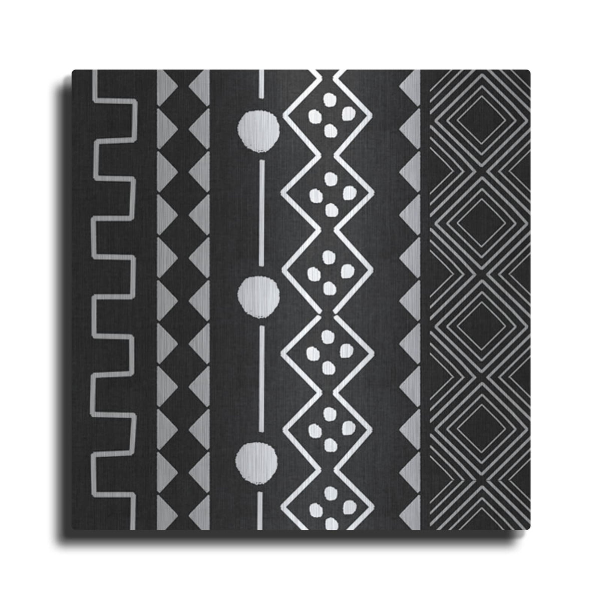 'Mud Cloth V' by Linda Woods – Metal Wall Art