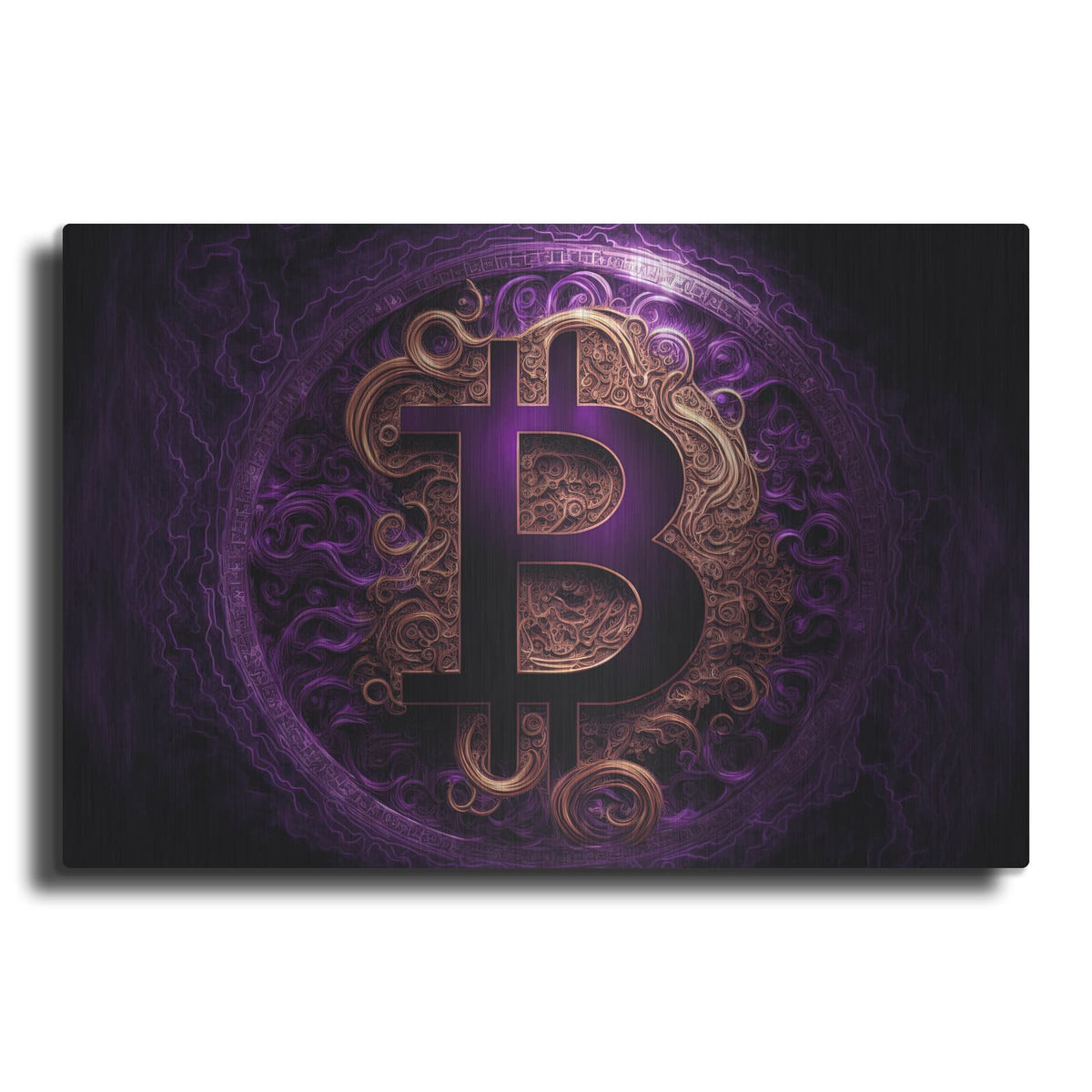 'Bitcoin Realm' by Luxe Metal Portfolio – Metal Wall Art