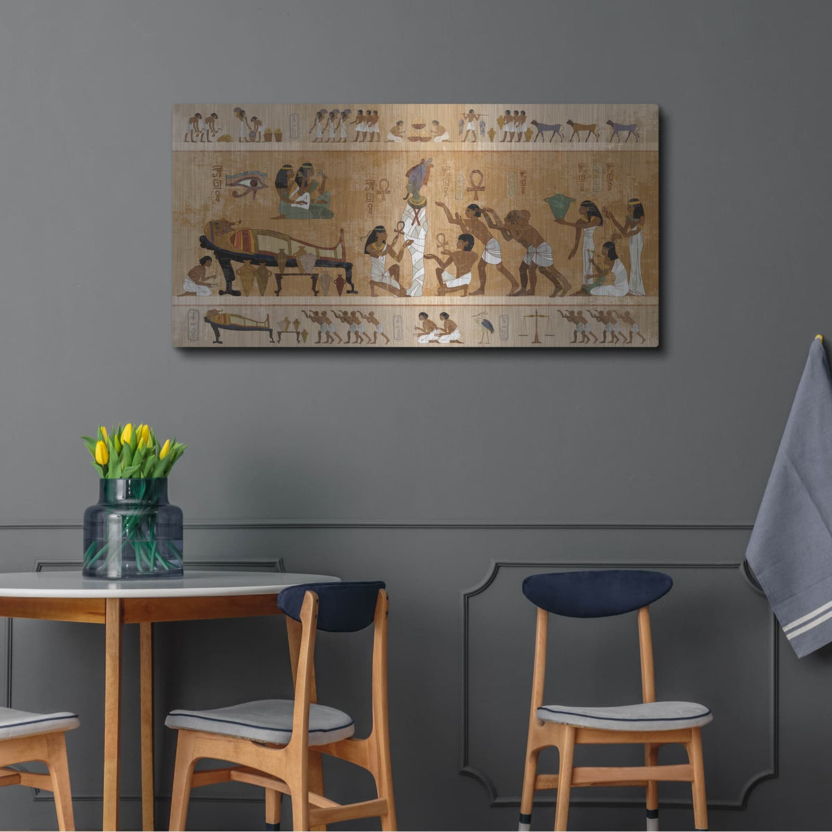 'Ancient Egypt Art' by Luxe Metal Portfolio – Metal Wall Art, 48x24 room view