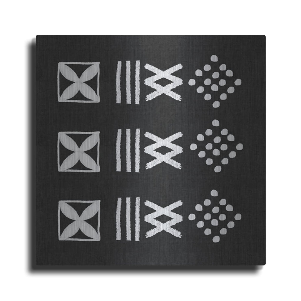 'Mud Cloth VII' by Linda Woods – Metal Wall Art
