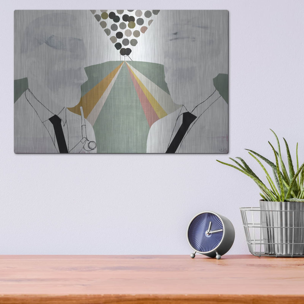 'The Literates' by Incado – Metal Wall Art, 16x12 room view