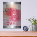 'Love Vertical' by Linda Woods – Metal Wall Art, 12x16 room view