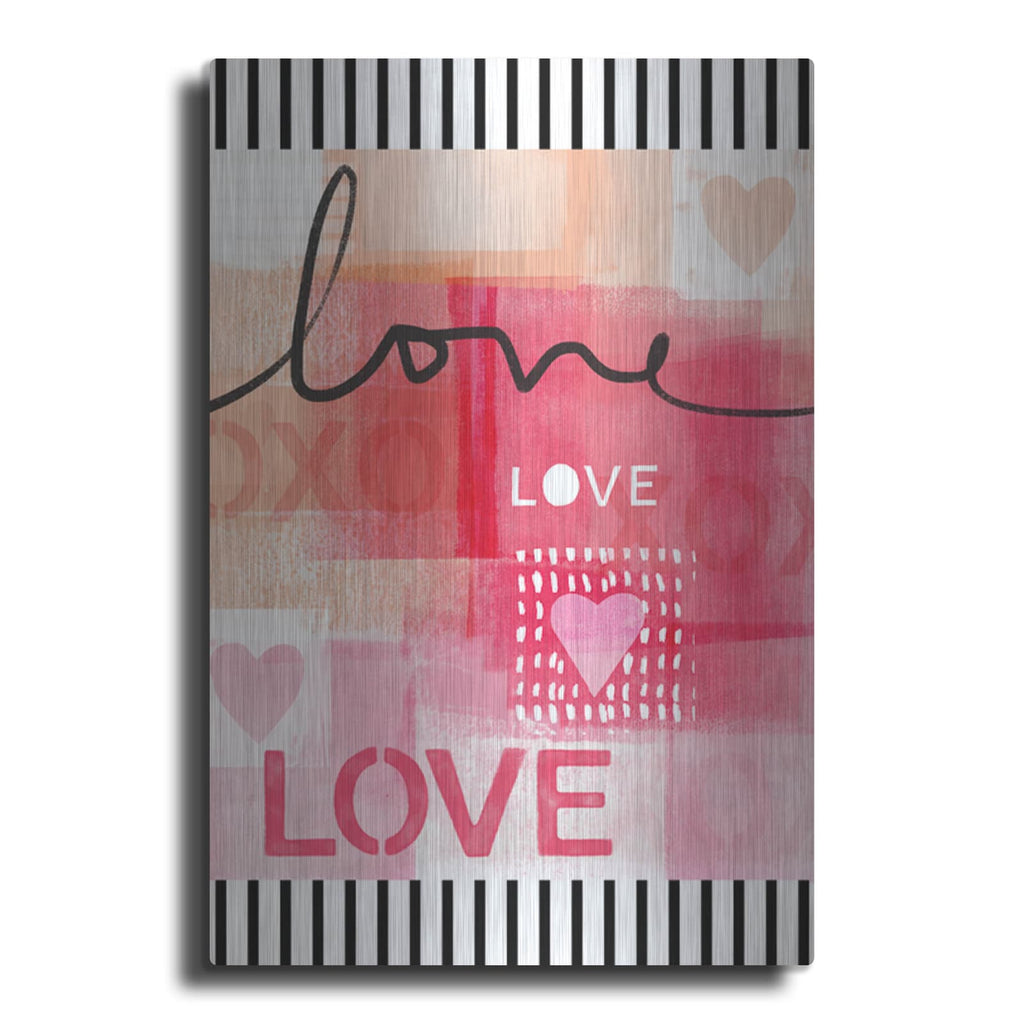 'Love Vertical' by Linda Woods – Metal Wall Art