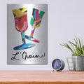 'L'Chaim Glass' by Linda Woods – Metal Wall Art, 12x16 room view