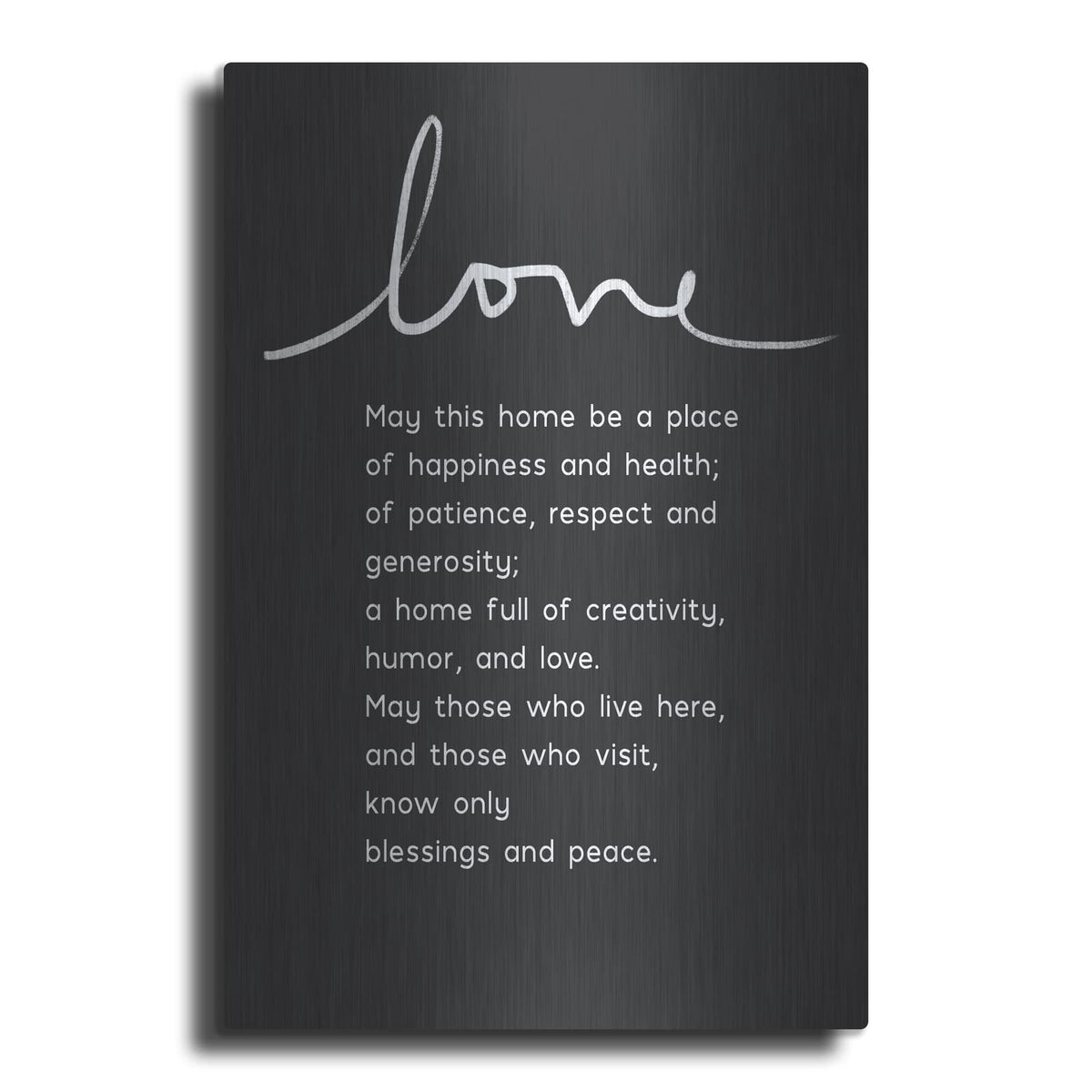'Home Blessing BW' by Linda Woods – Metal Wall Art